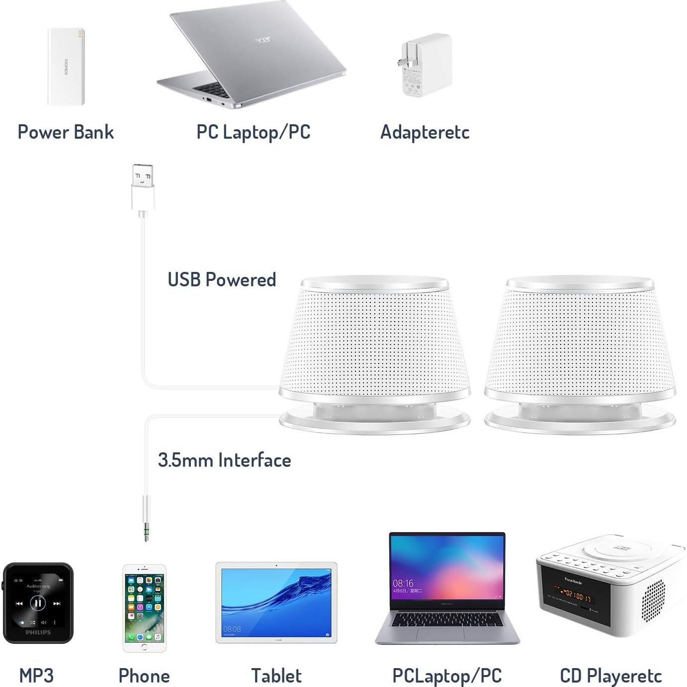 Altavoces Multimedia Sanyun SW102 5W x 2 Estéreo USB 3.5mm