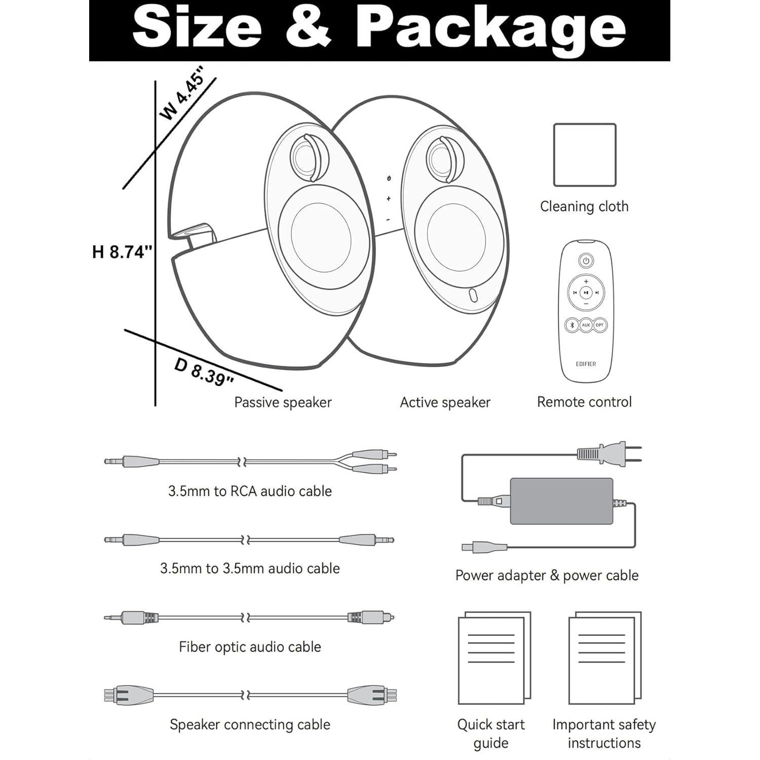 Altavoces Edifier e25HD 74W Bluetooth 5.3 Hi-Res 24bit/96kHz