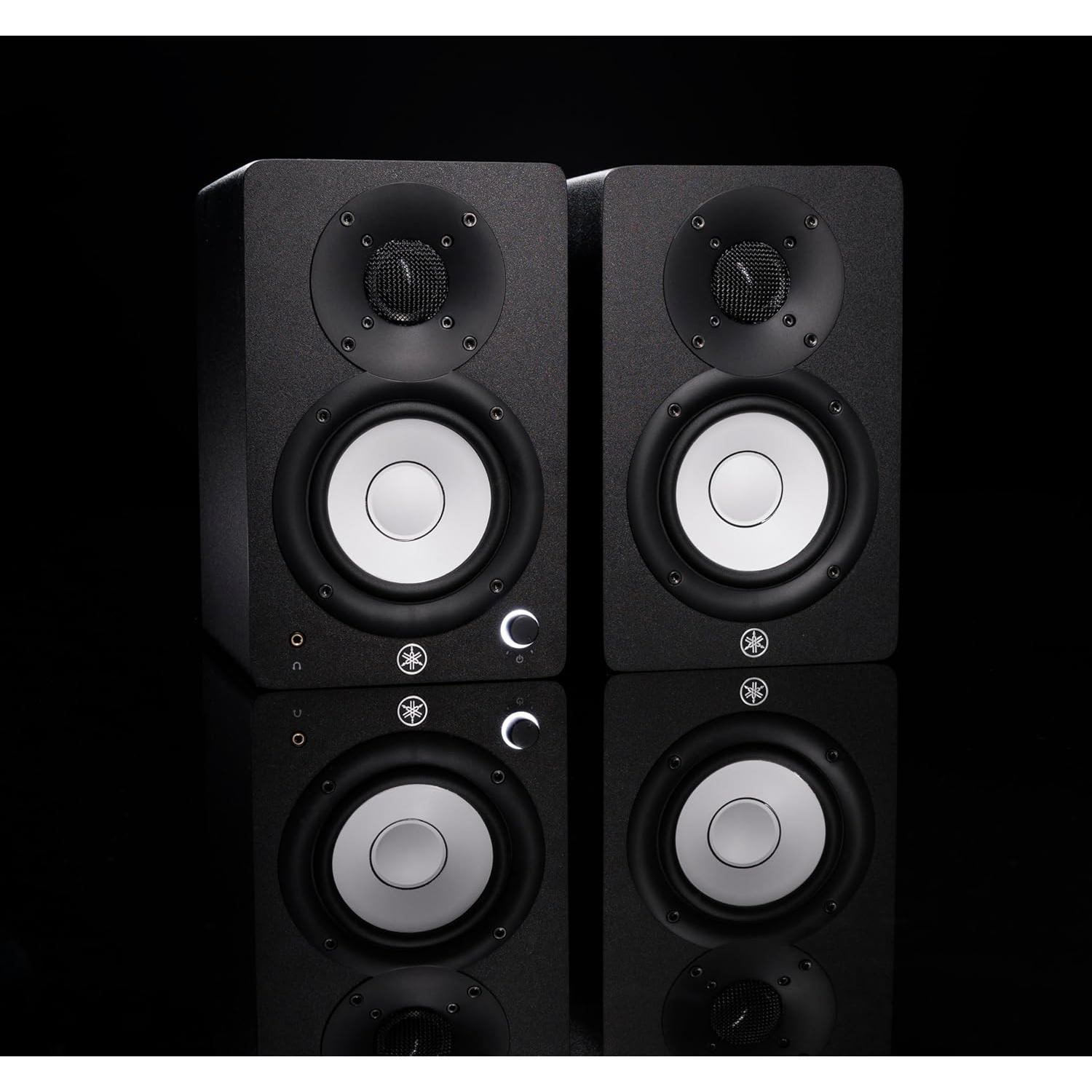 Monitores de Estudio Yamaha HS4 Alimentados en Negro - Par