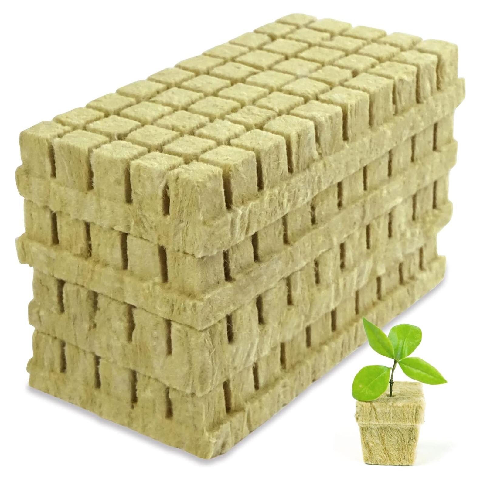Cubos de Rockwool 1" SKINNYBUNNY para Hidroponía - 200 Unidades