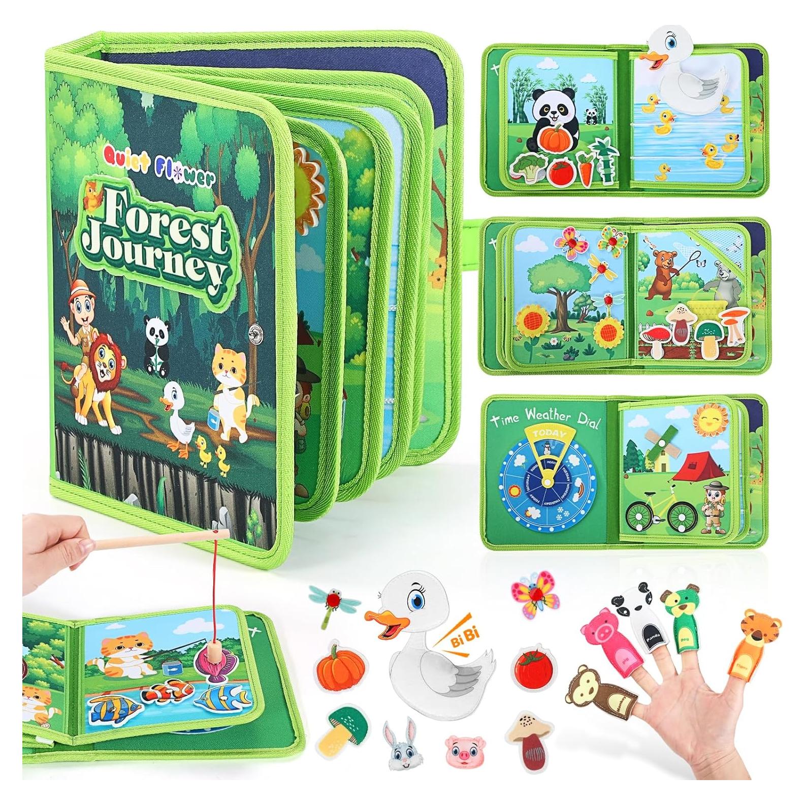 Libro Ocupado Montessori para Niños 1-3 Años - Flor Silenciosa