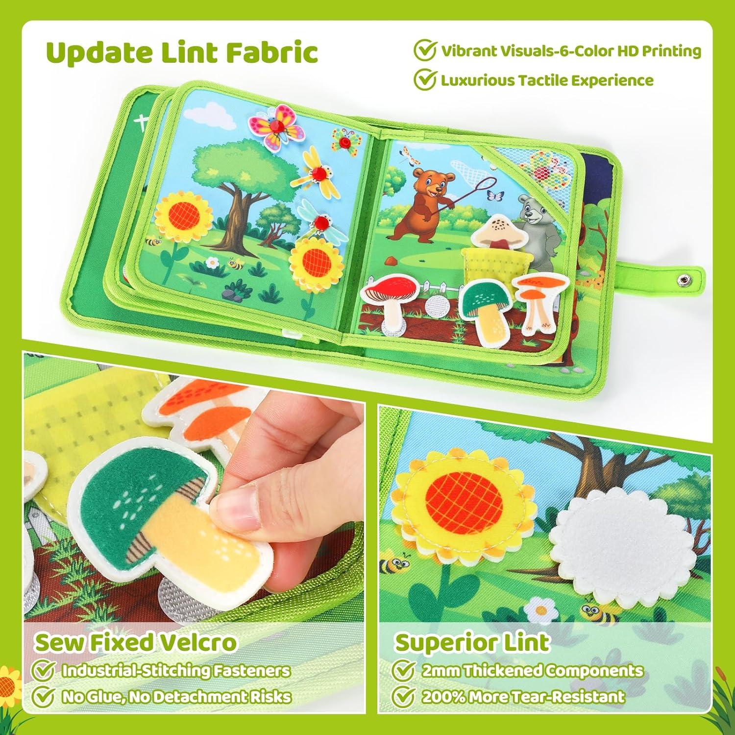 Libro Ocupado Montessori para Niños 1-3 Años - Flor Silenciosa