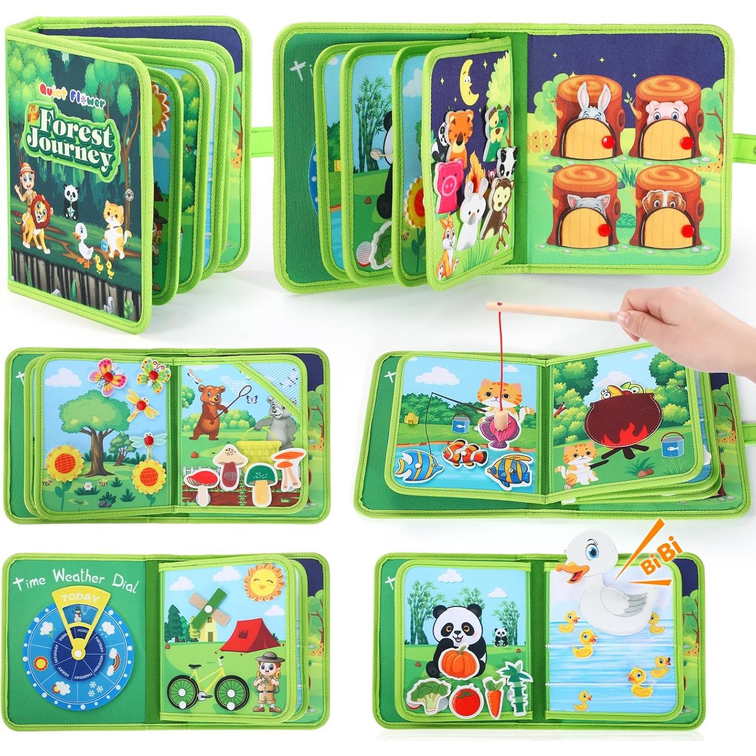 Libro Ocupado Montessori para Niños 1-3 Años - Flor Silenciosa