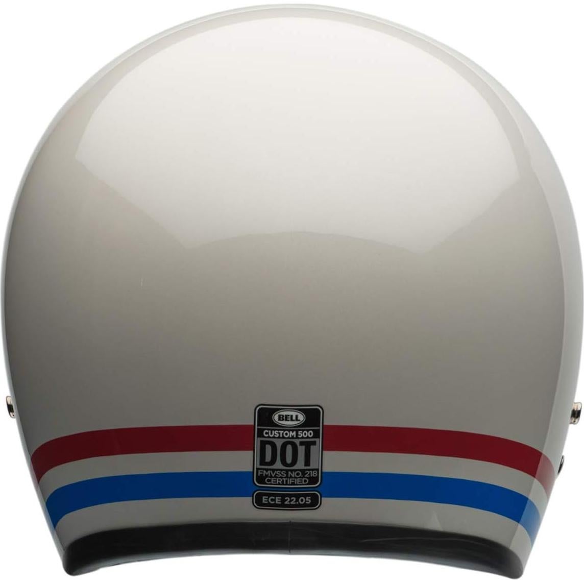 Casco de Moto BELL Custom 500 Rayas Blanco Perla 2XL