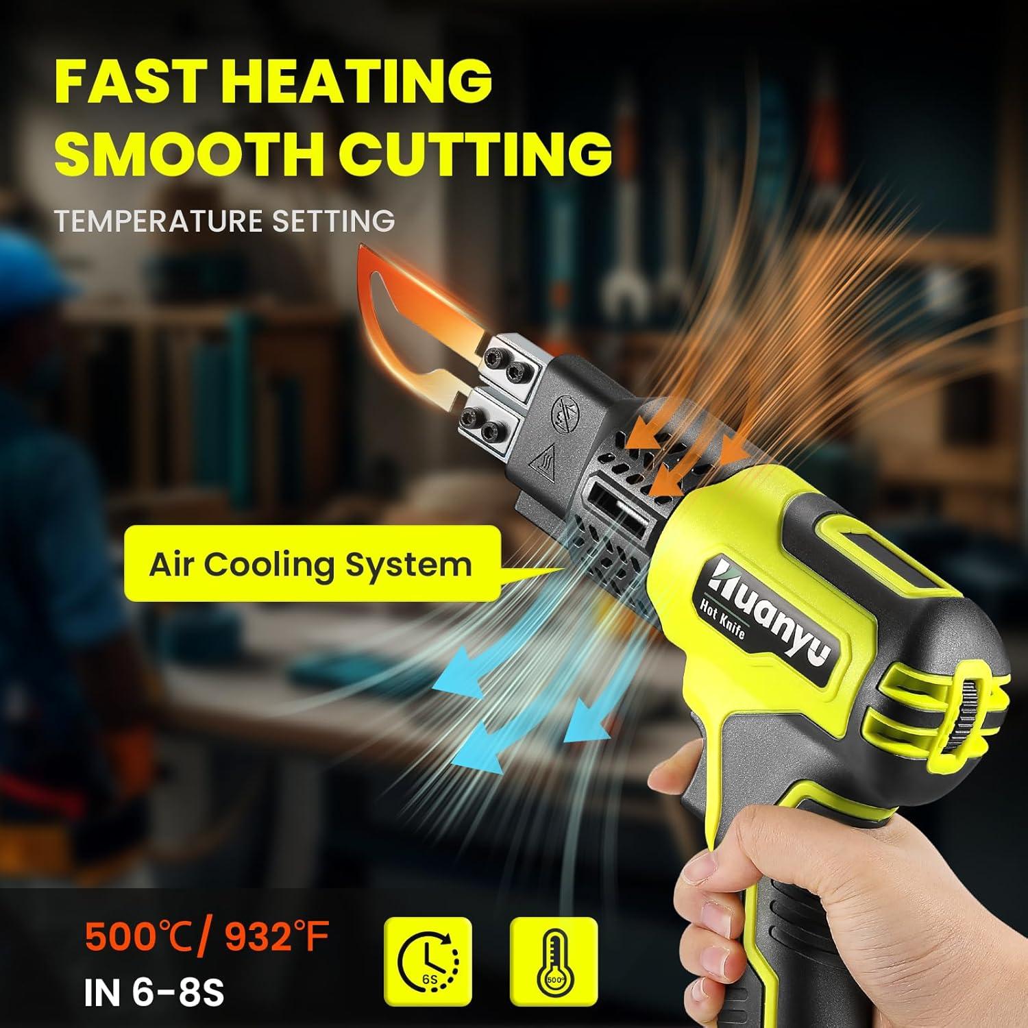 Cuchillo Caliente Inalámbrico Huanyu 100W con 4 Cuchillas