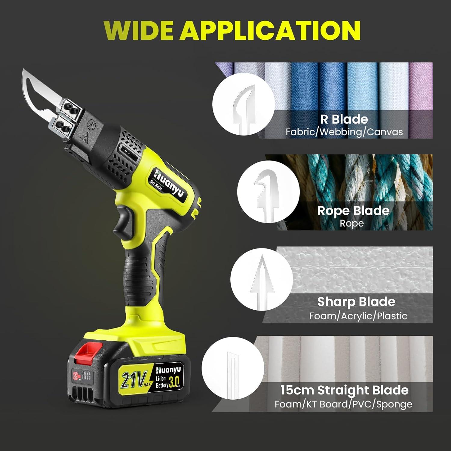 Cuchillo Caliente Inalámbrico Huanyu 100W con 4 Cuchillas