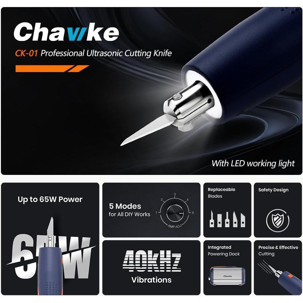 Cuchillo Cortador Ultrasónico Chawke CK01 65W 40kHz Pro