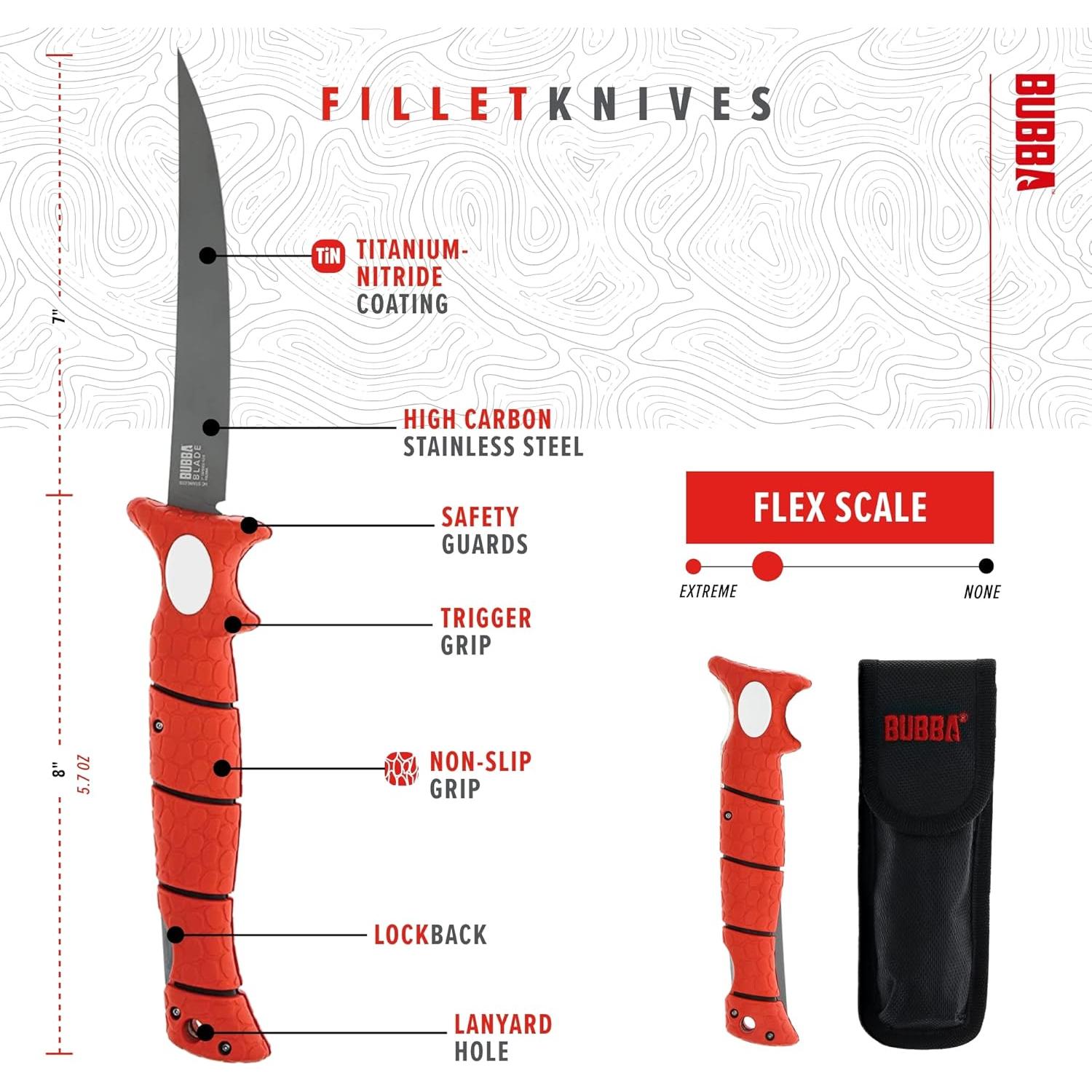 Cuchillo Plegable BUBBA Flex Tapered 17.8 cm Antideslizante