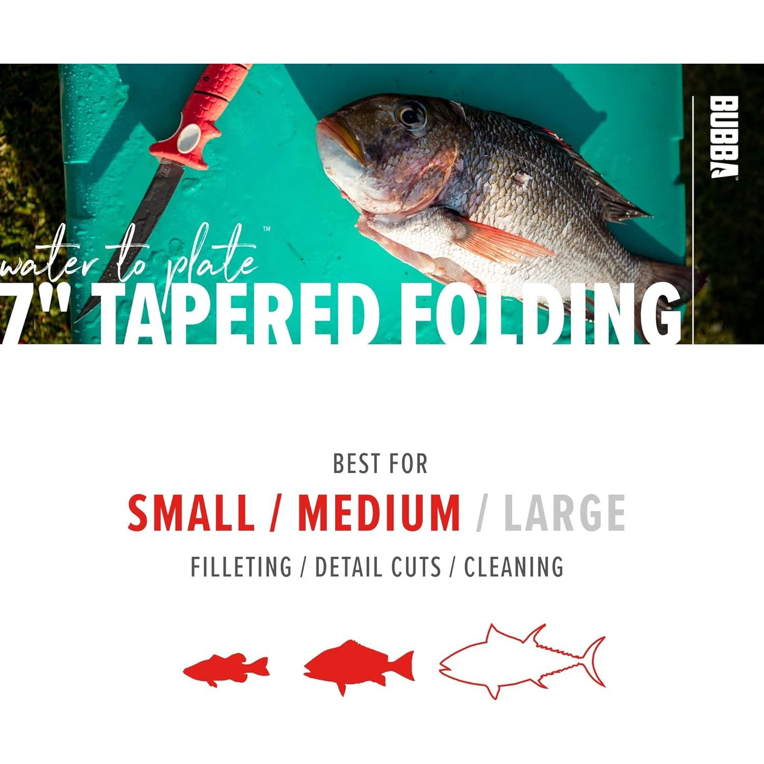 Cuchillo Plegable BUBBA Flex Tapered 17.8 cm Antideslizante