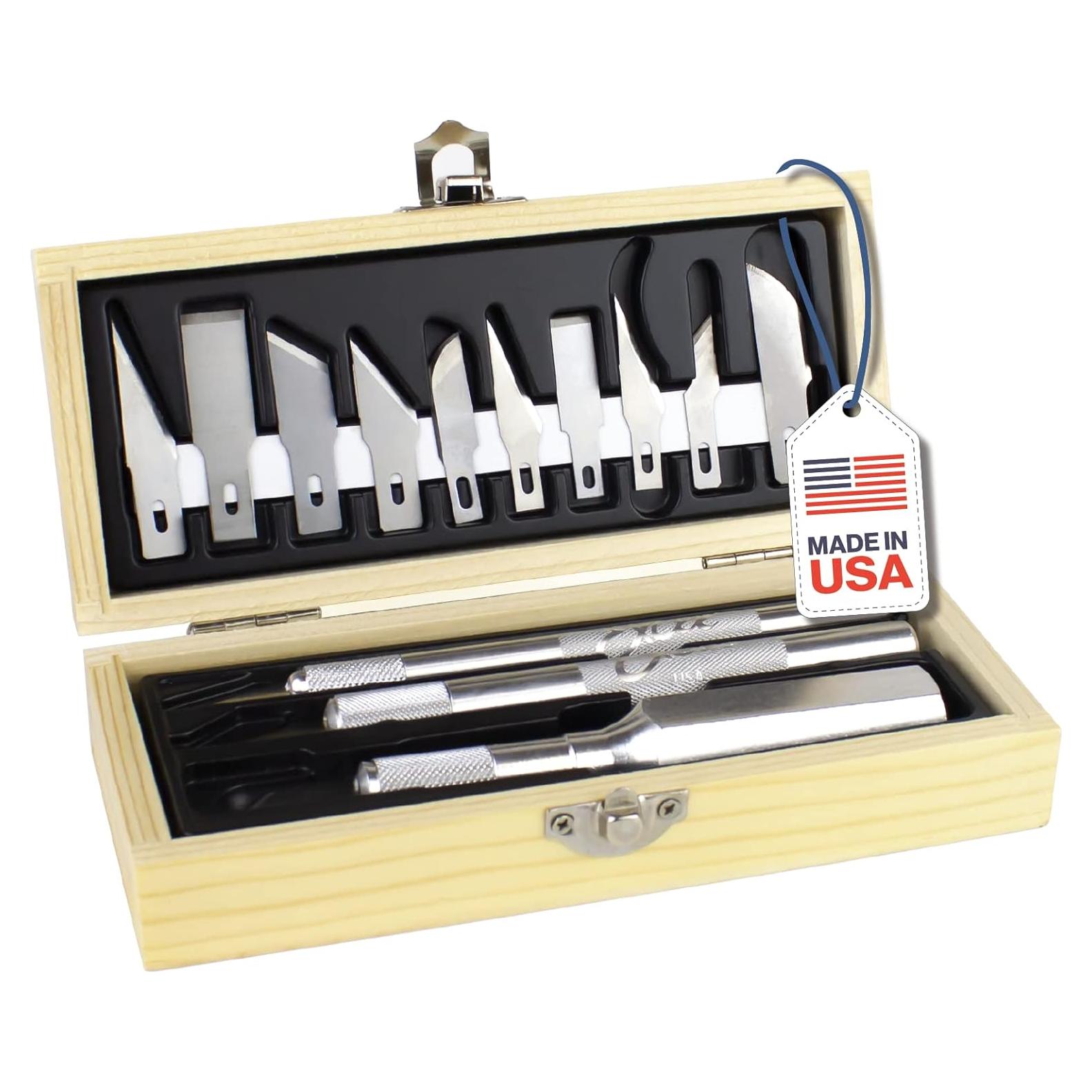 Juego de cuchillos de precisión Excel Blades 13 piezas con estuche