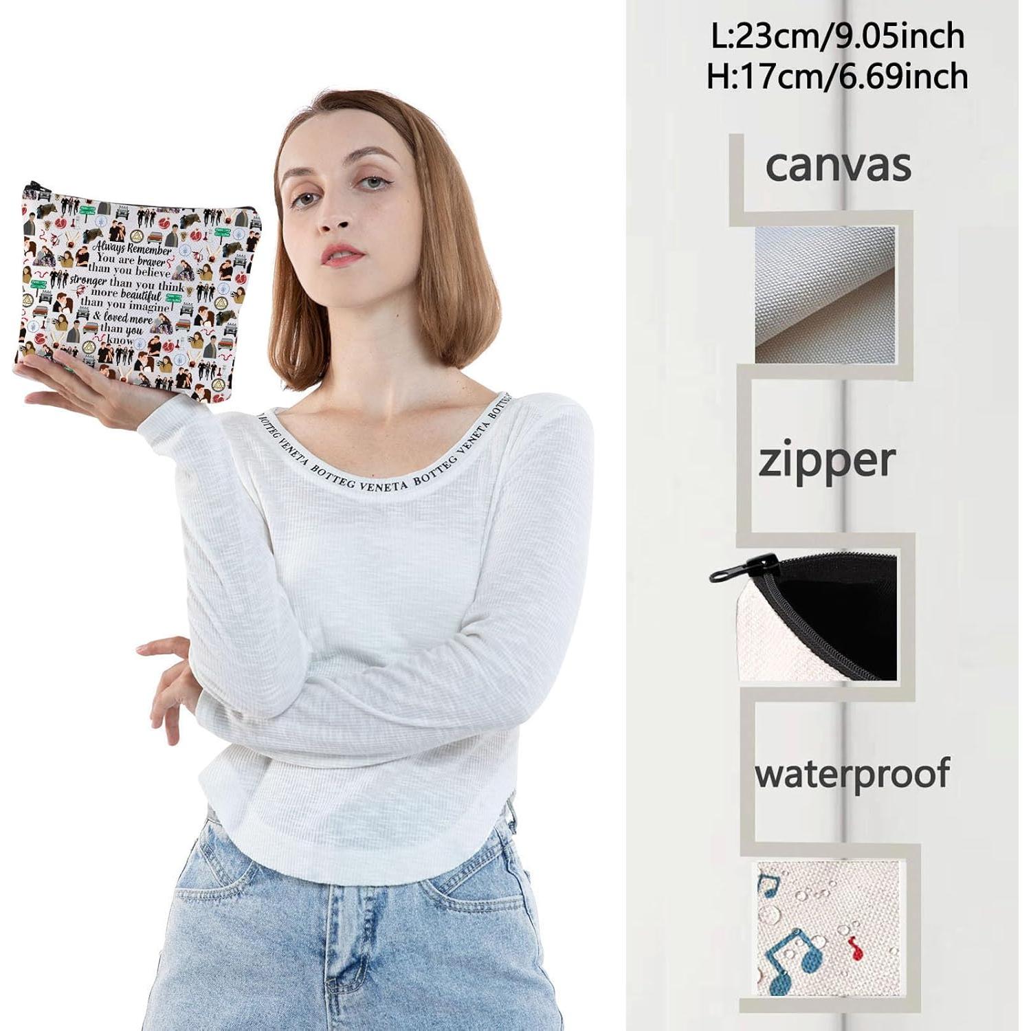 WZMPA Edward Cullen Cosmetic Bag Bella Swan Fans Gift You Are Braver Stronger Smarter Than You Think Edward Makeup Bag Bella Merchandise (Always-moon)