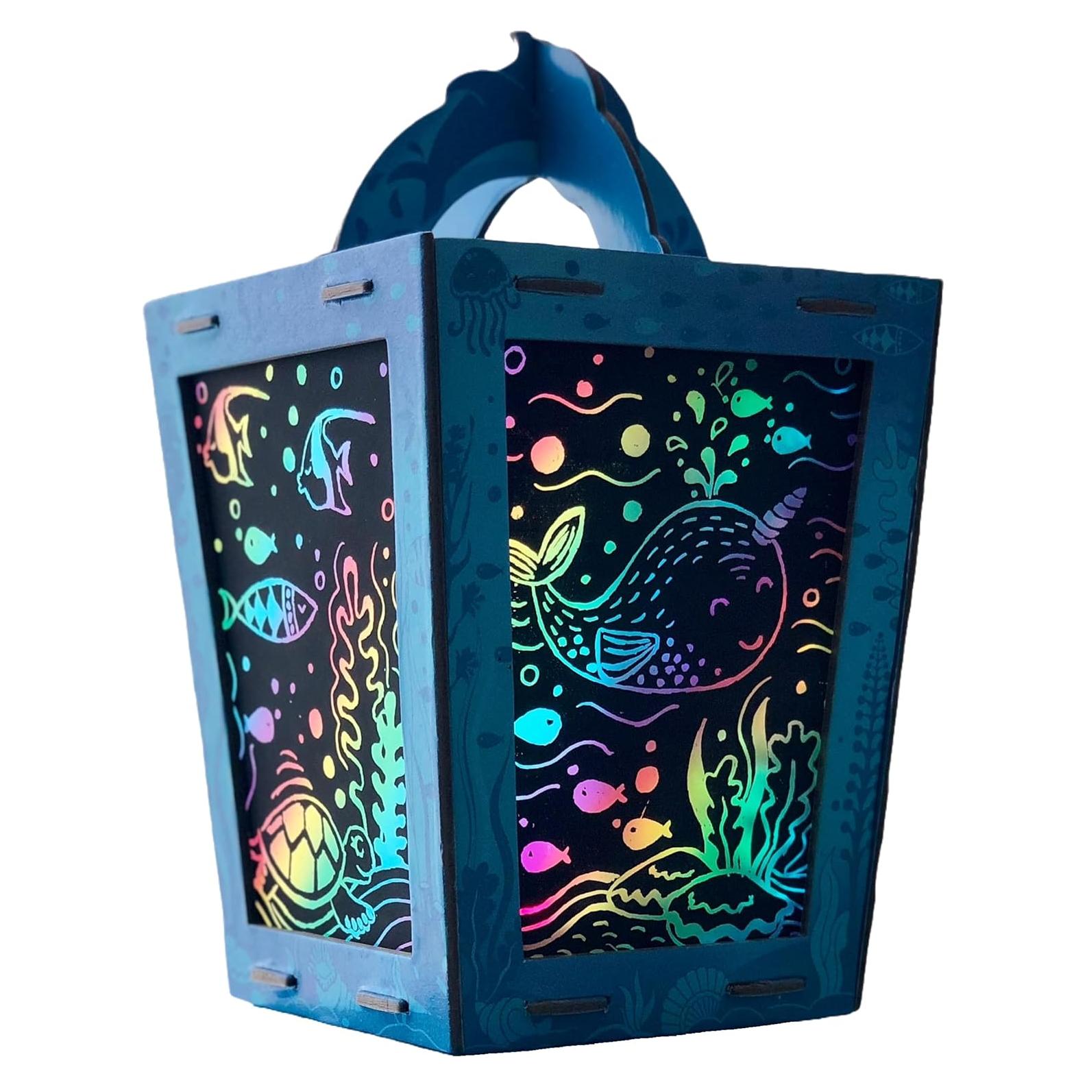 Totally Twilight Under The Sea Life Lantern Scratch Art Night Light Kit to Make and Enjoy