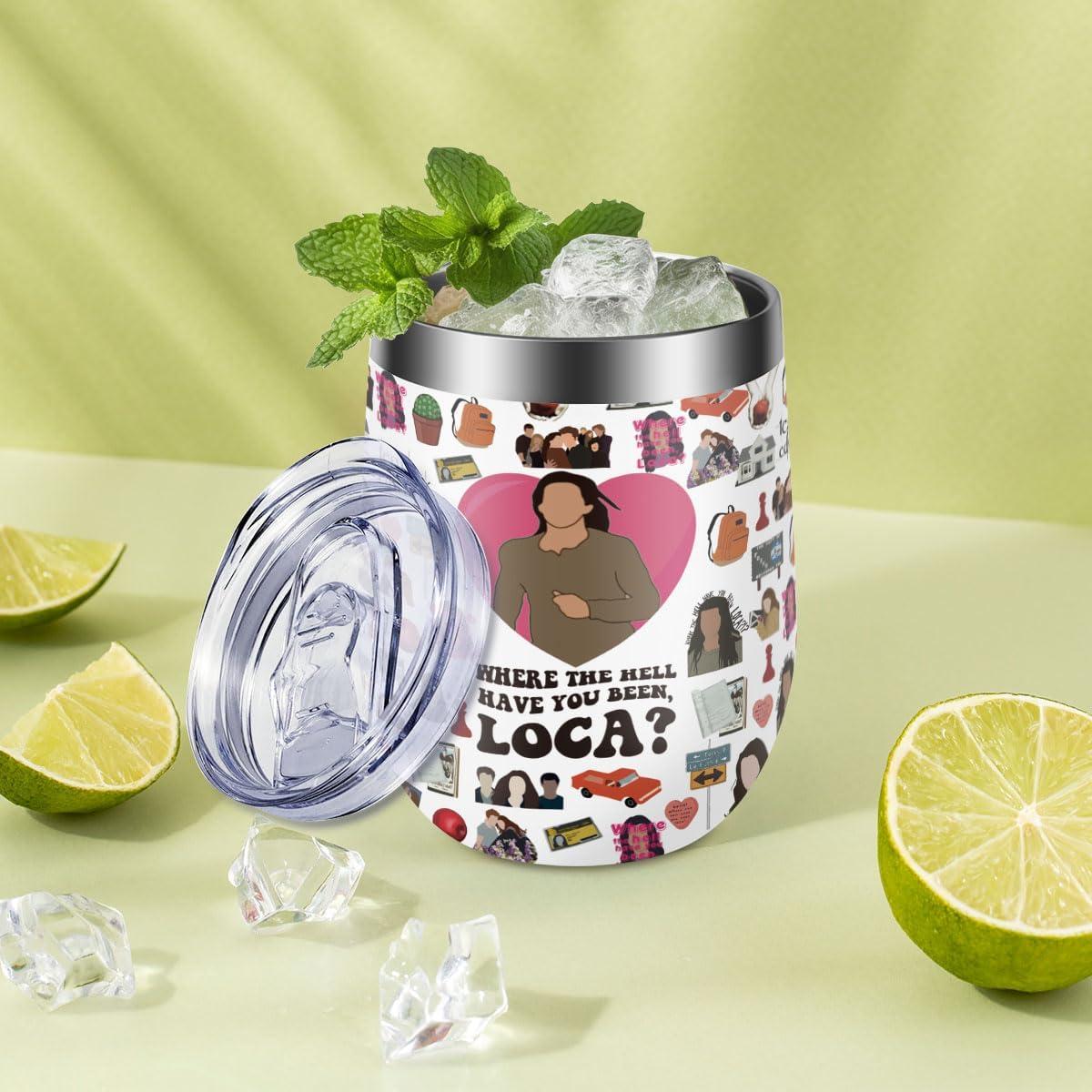 Vaso de Vino Aislado LONGXIN 355 ml Crepúsculo con Tapa