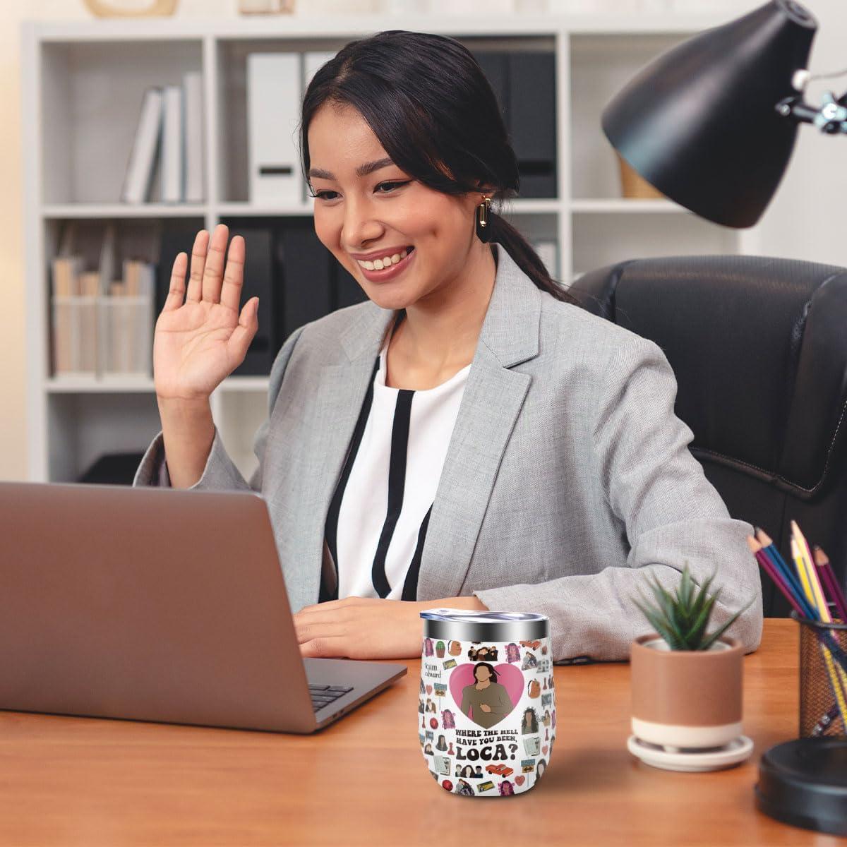 Vaso de Vino Aislado LONGXIN 355 ml Crepúsculo con Tapa