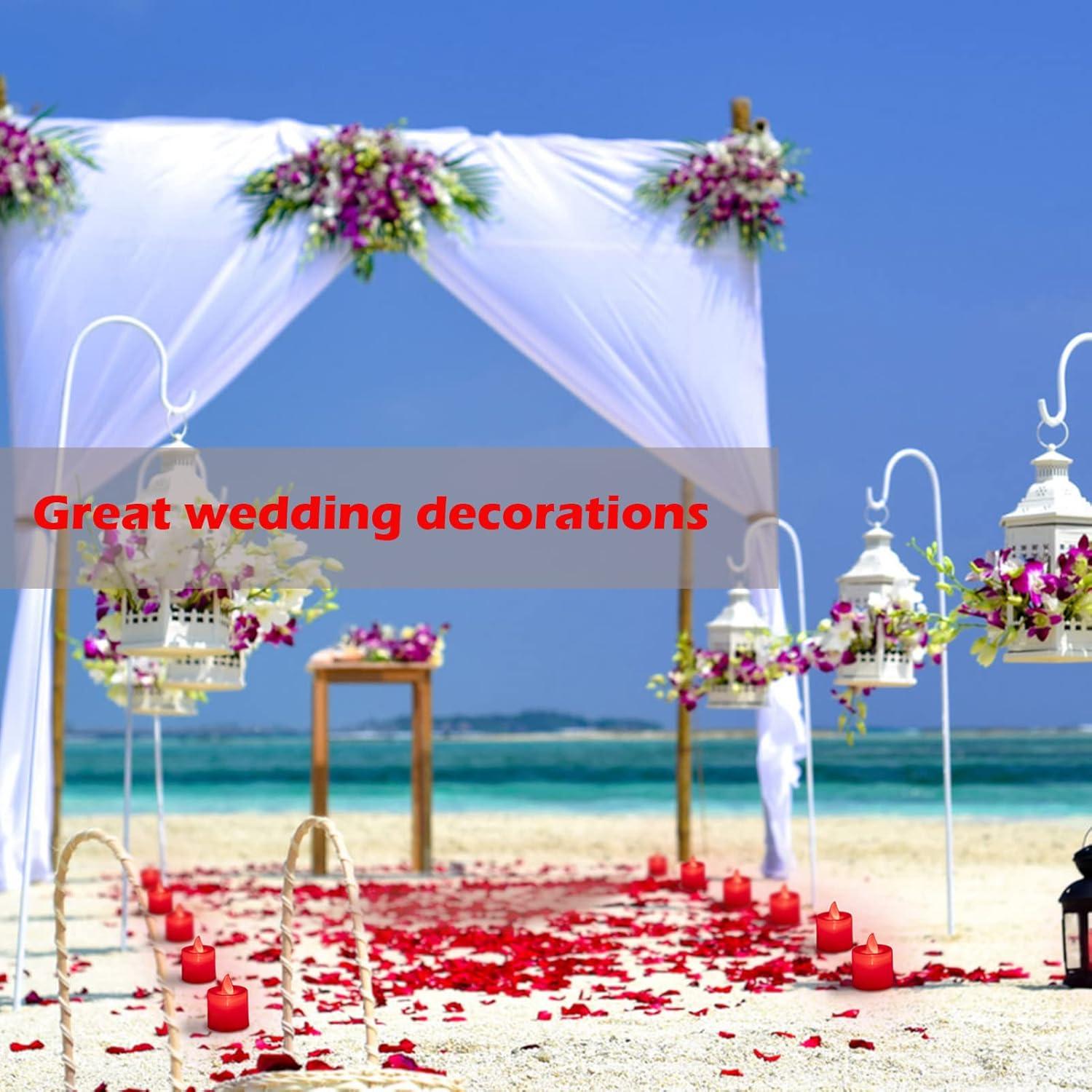 LANKER 24 Velas LED Sin Llama Rojas Parpadeantes Decorativas