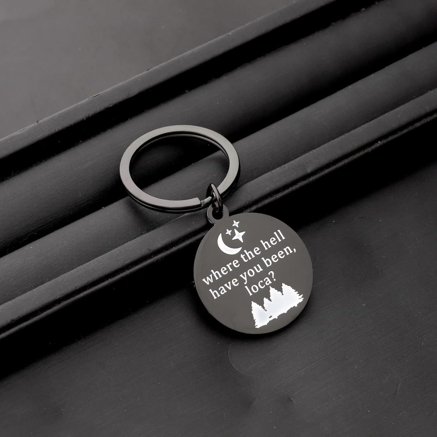 Llavero de Acero Inoxidable BLEOUK - Frase Grabada 30mm