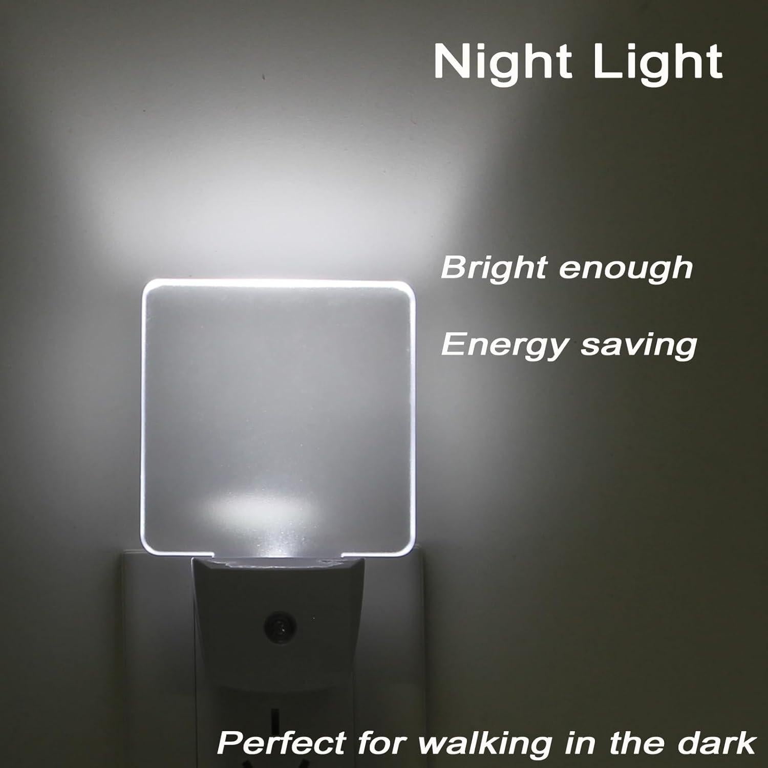 Paquete de 2 luces nocturnas LED 0.5W con sensor blanco frío