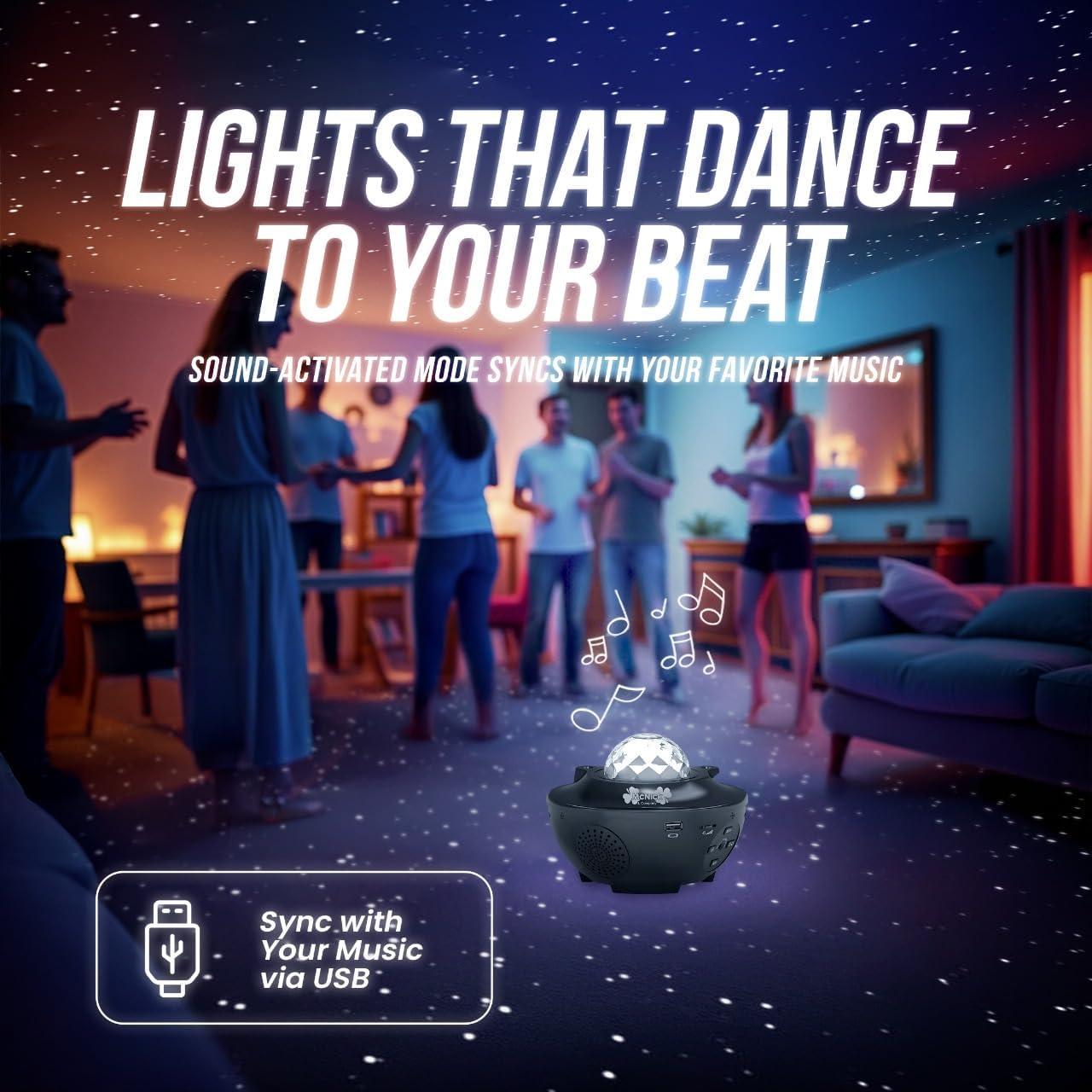 Proyector de Estrellas LED McNick BL-XK01 con Altavoz y USB