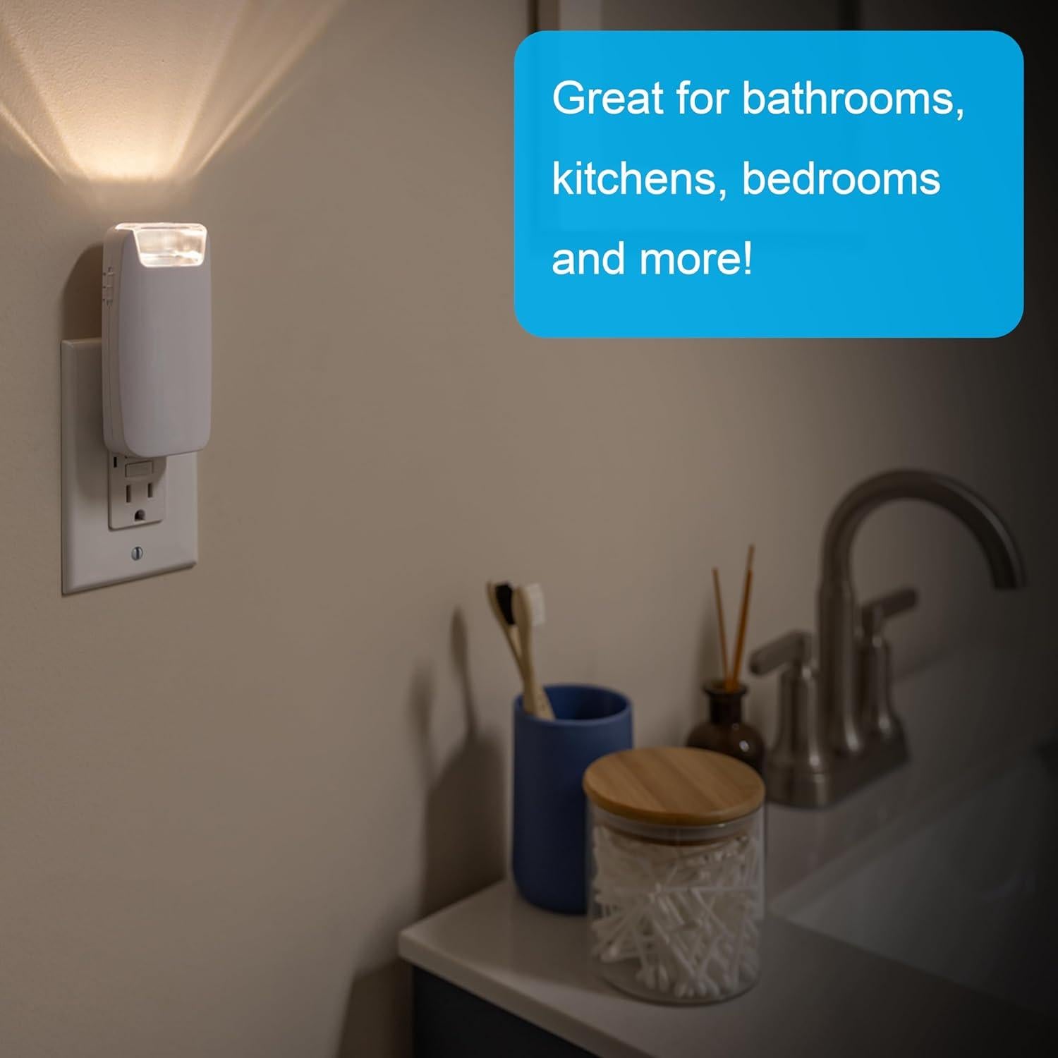 Luz Nocturna de Fallo de Energía GE 37373 Recargable Blanca