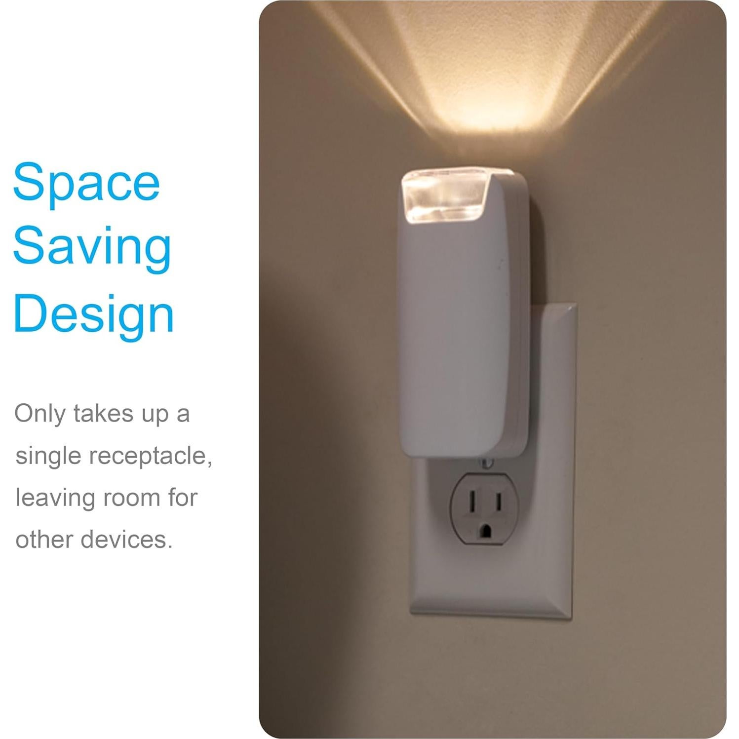 Luz Nocturna de Fallo de Energía GE 37373 Recargable Blanca