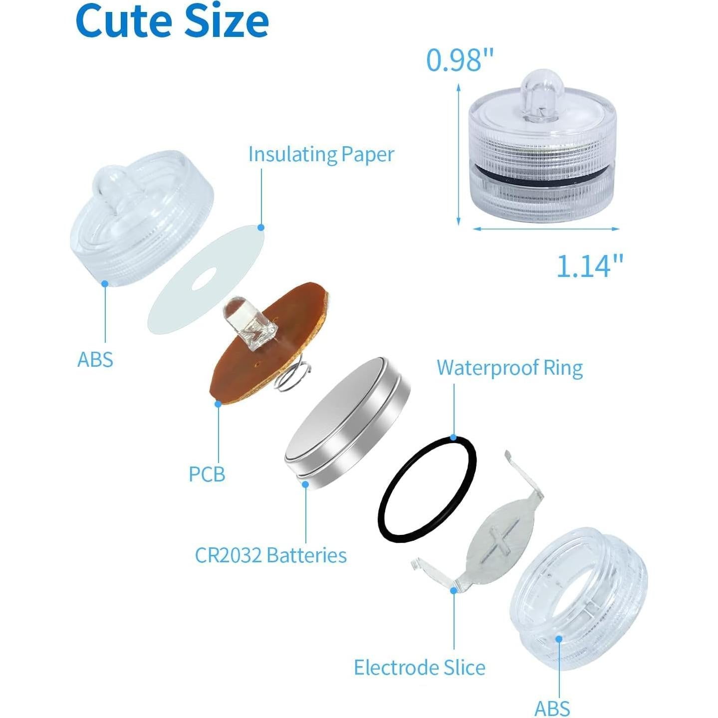 Luces LED Sumergibles SHYMERY Blancas - Paquete de 24