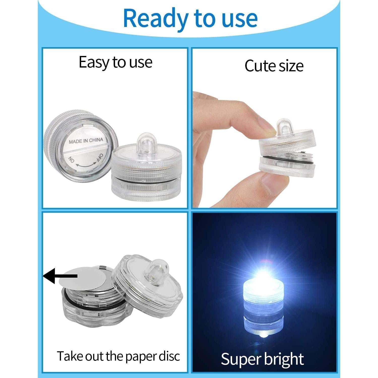 Luces LED Sumergibles SHYMERY Blancas - Paquete de 24