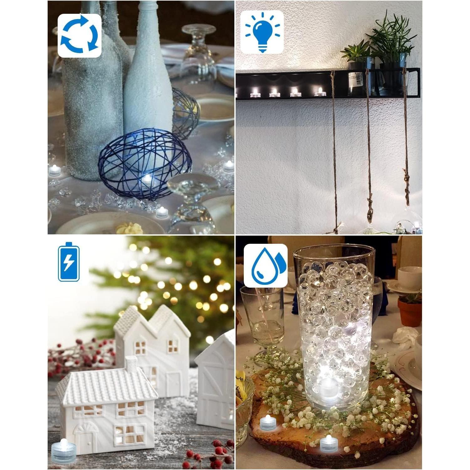 Luces LED Sumergibles SHYMERY Blancas - Paquete de 24