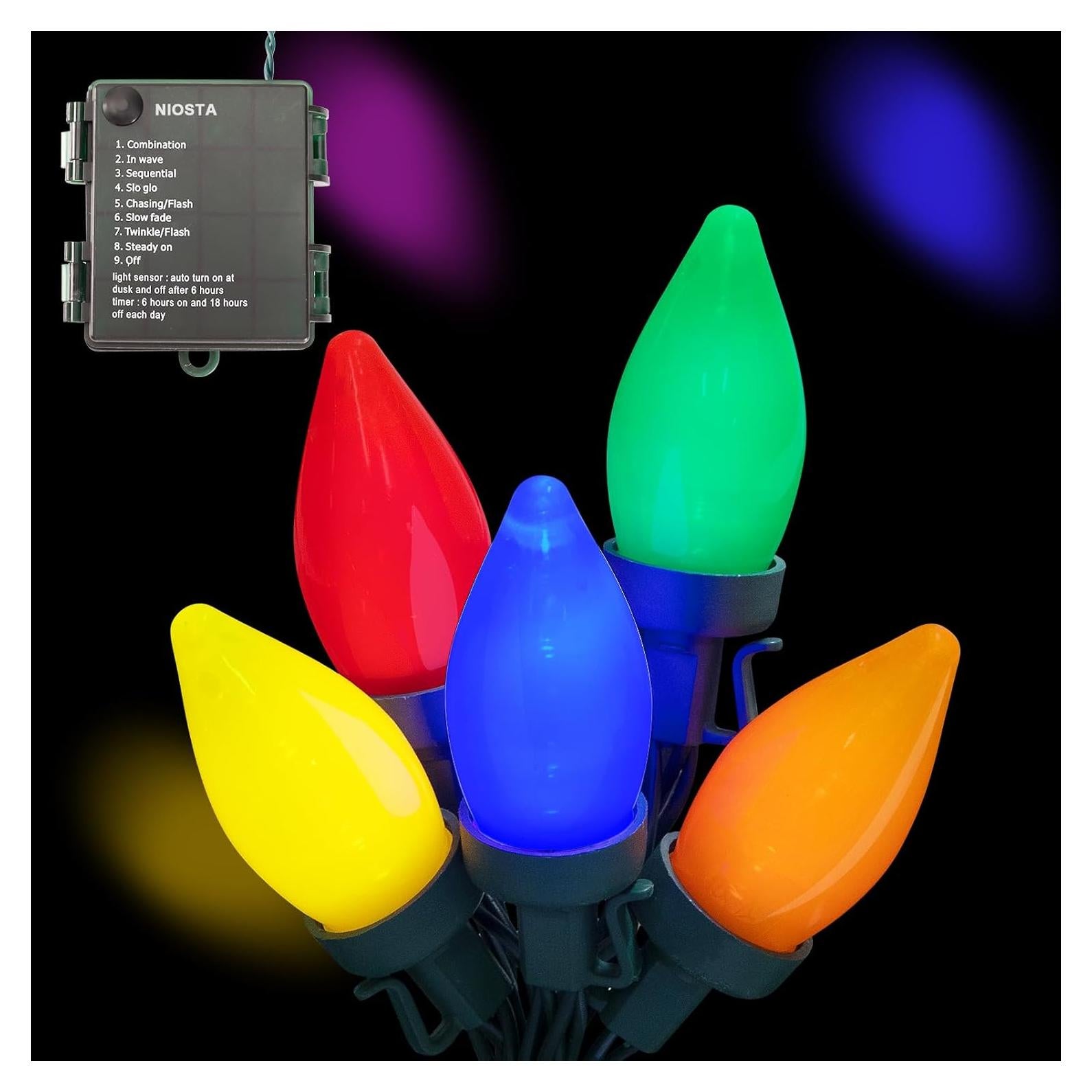 Luces de Navidad LED C7 NIOSTA 8 Modos 8.5m Multicolor