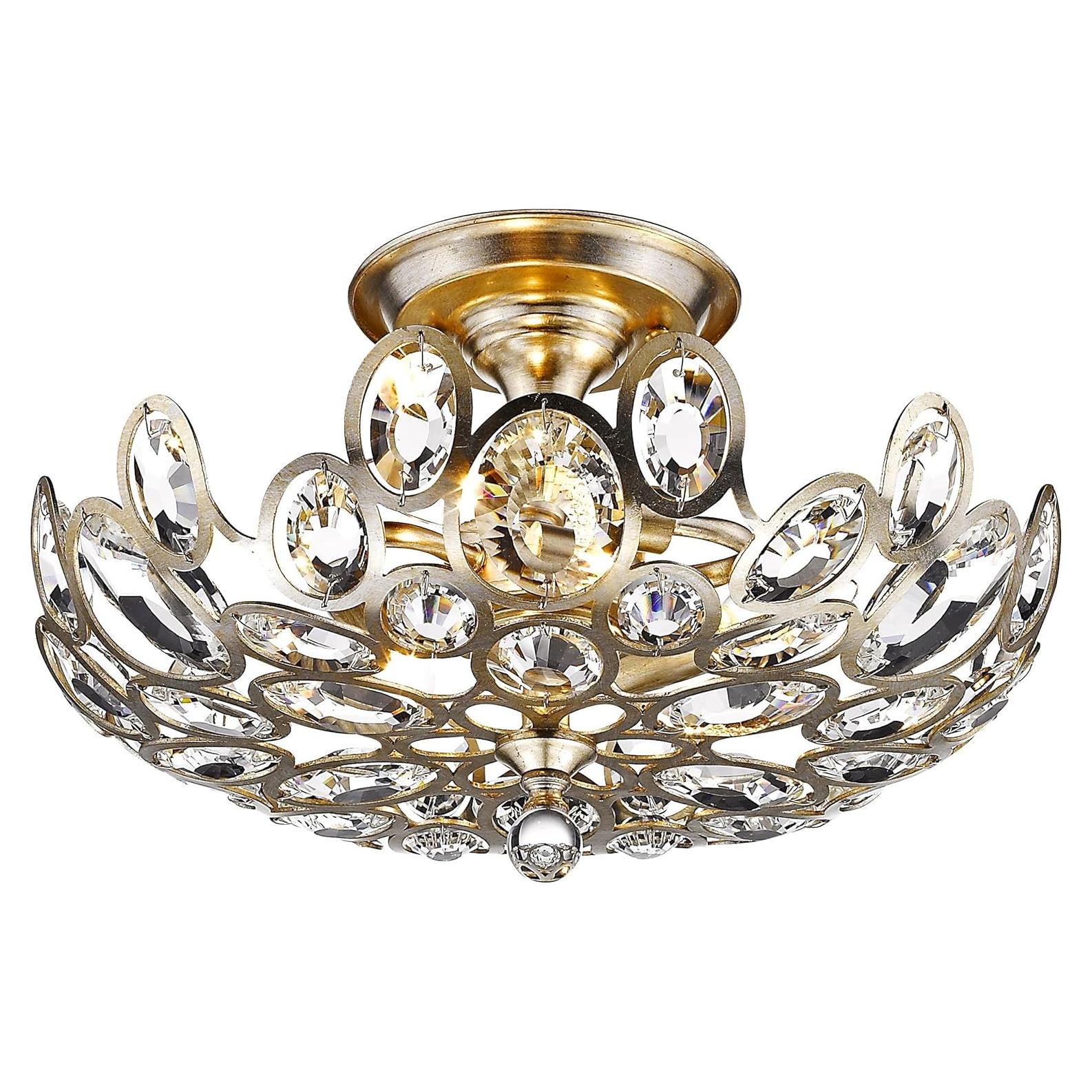 Lámpara de Techo Crystorama Sterling 3 Luces Crepúsculo Deteriorado