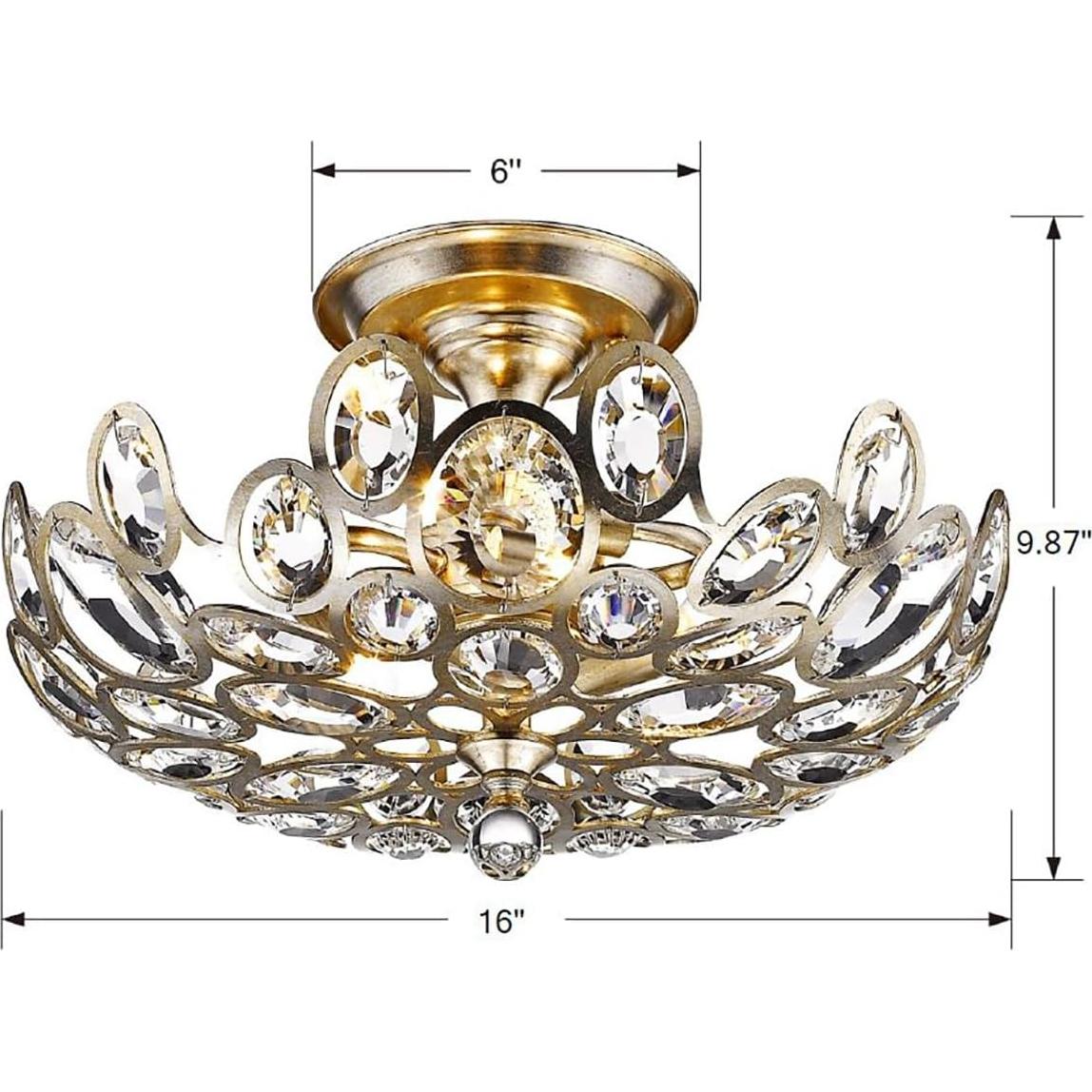 Lámpara de Techo Crystorama Sterling 3 Luces Crepúsculo Deteriorado