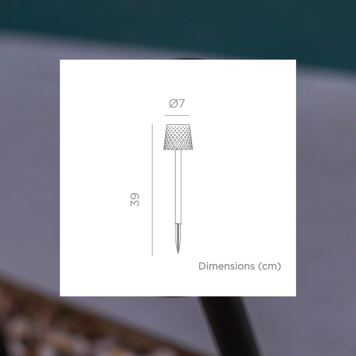 Greta 5-in-1 Solar/Rechargeable Lamp, Indoor and Outdoor, 80 Lumens, Solar Panel and Micro-USB Charging Capabilities, Twilight Sensor, On/Off Switch, Recycled Plastic, Black.