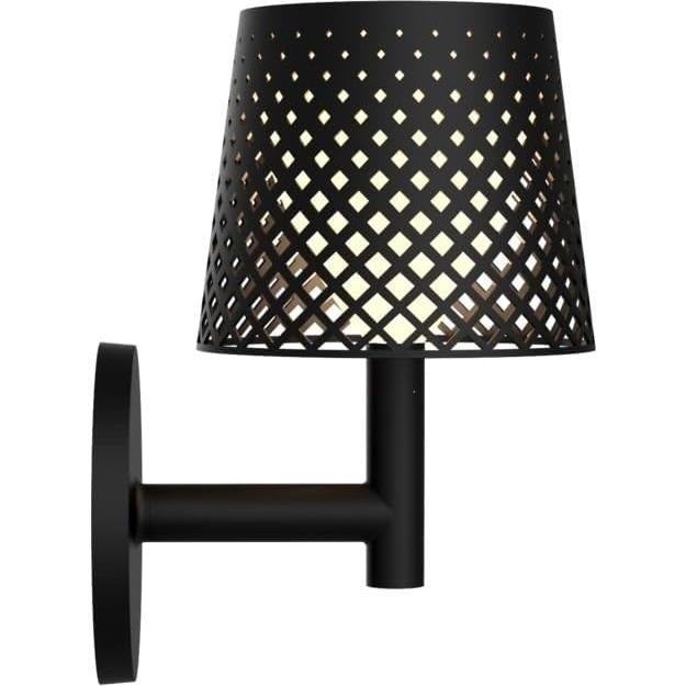 Greta 5-in-1 Solar/Rechargeable Lamp, Indoor and Outdoor, 80 Lumens, Solar Panel and Micro-USB Charging Capabilities, Twilight Sensor, On/Off Switch, Recycled Plastic, Black.