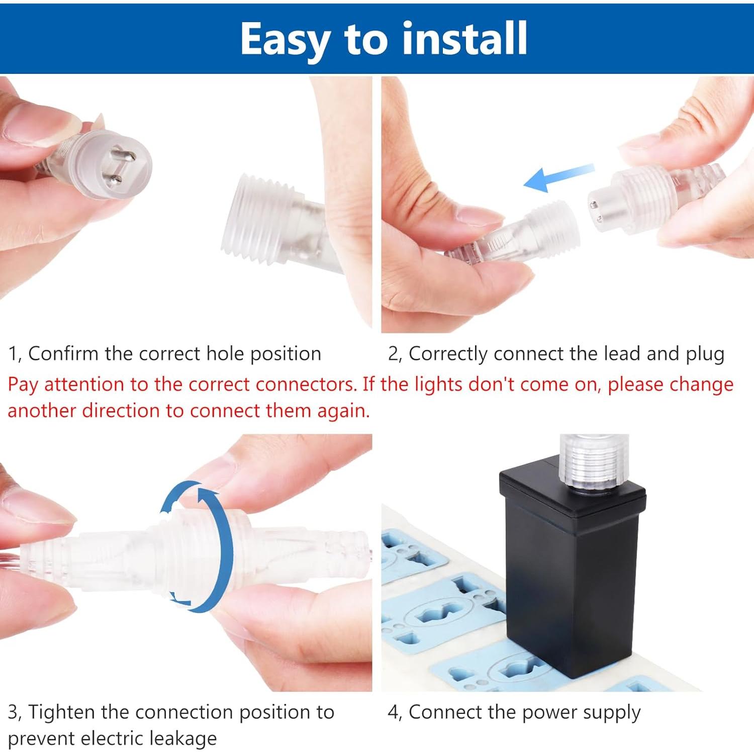 Luces de Lluvia de Meteoros PEMOTech 11.7m 540 LED Blanco Cálido