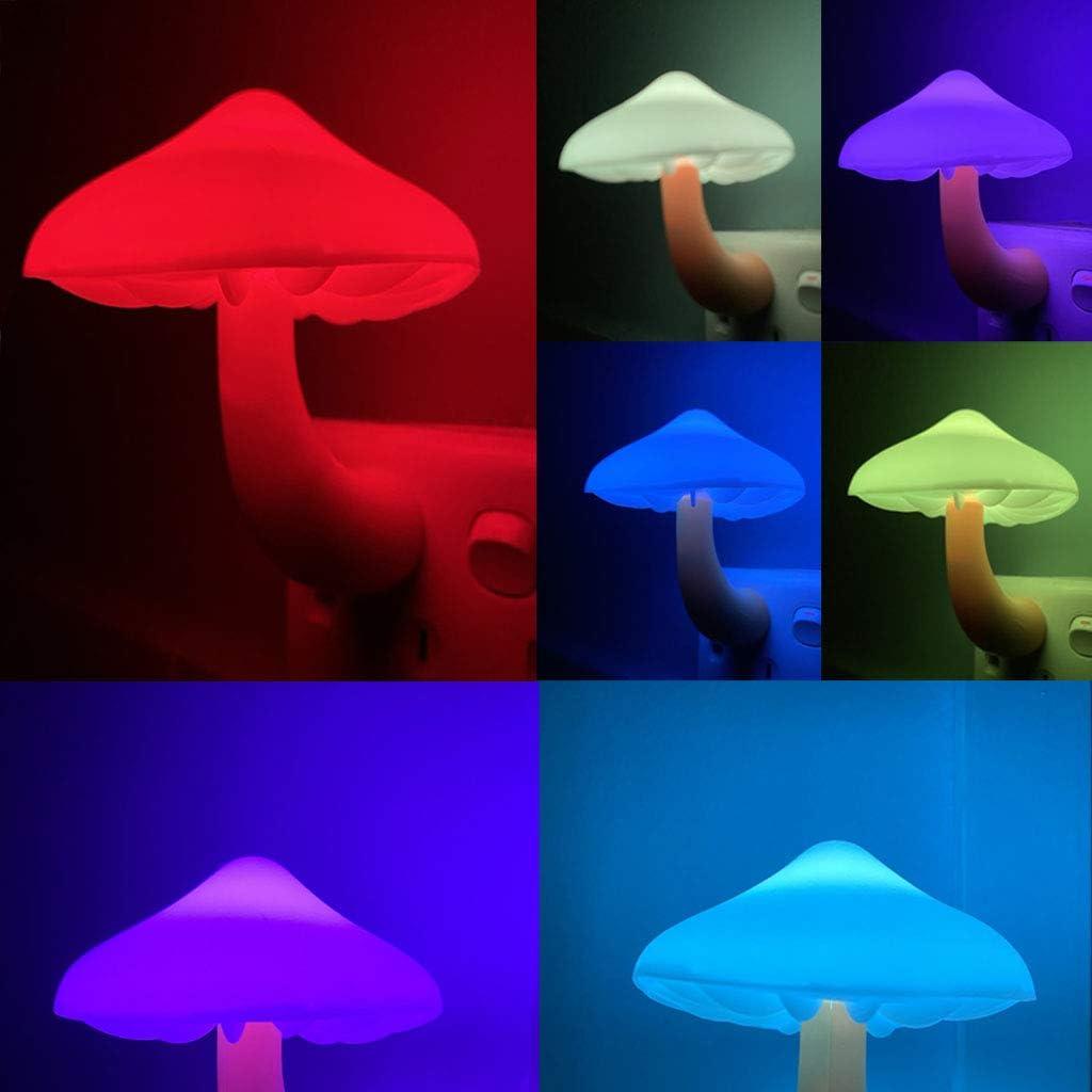 Lámpara de Noche LED UTLK en Forma de Hongo Multicolor - 2 Piezas