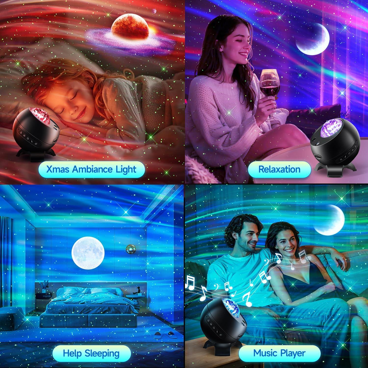 Proyector de Estrellas Luz Galáctica TK.CO. WH-E12A 21 Colores