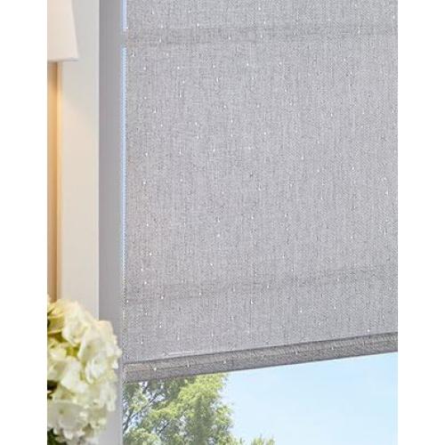 Cortina enrollable sin cordón Curtainworks 119.4x162.6 cm Gris