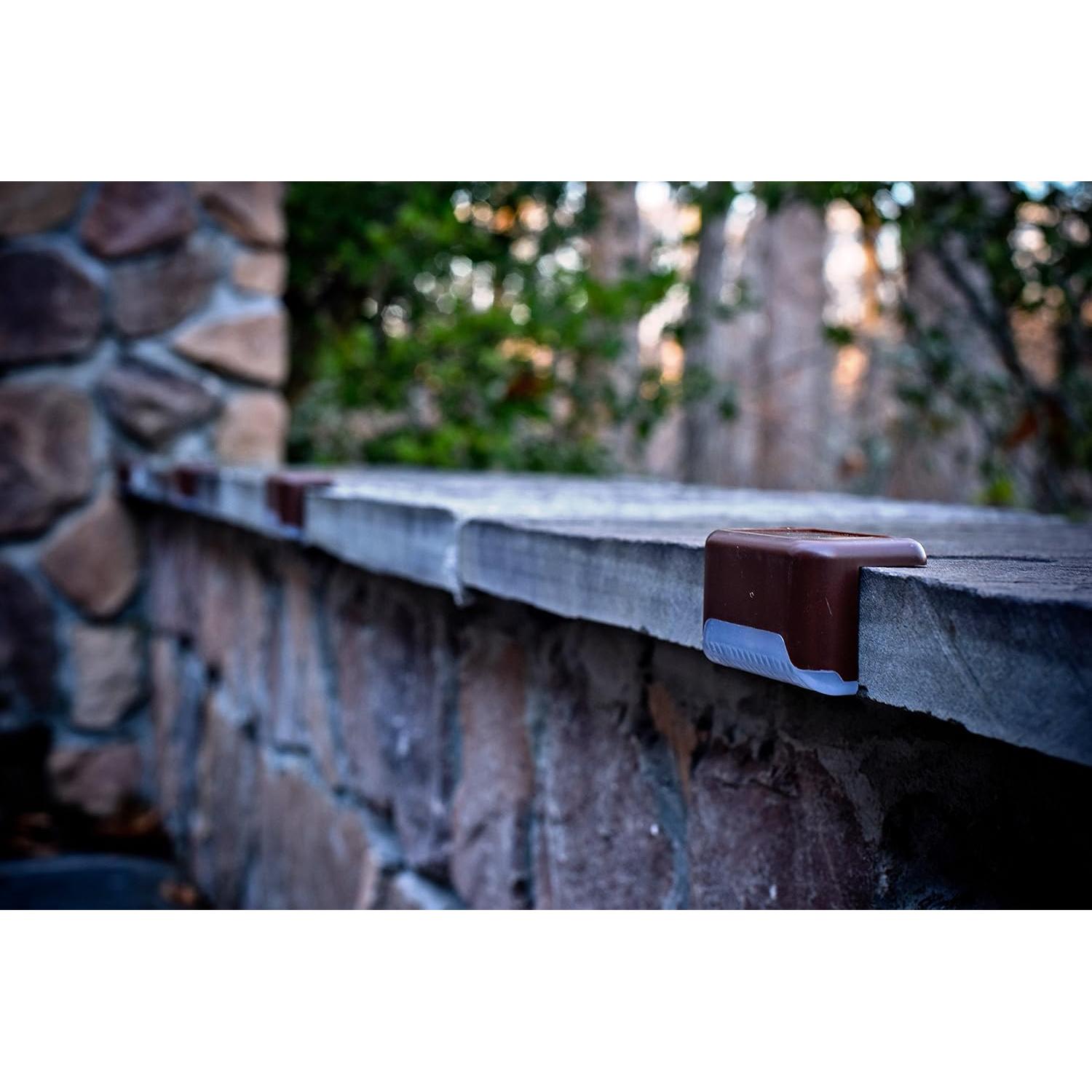 Luces LED solares Maxsa 47332 para Deck y Barandillas, 4 unidades