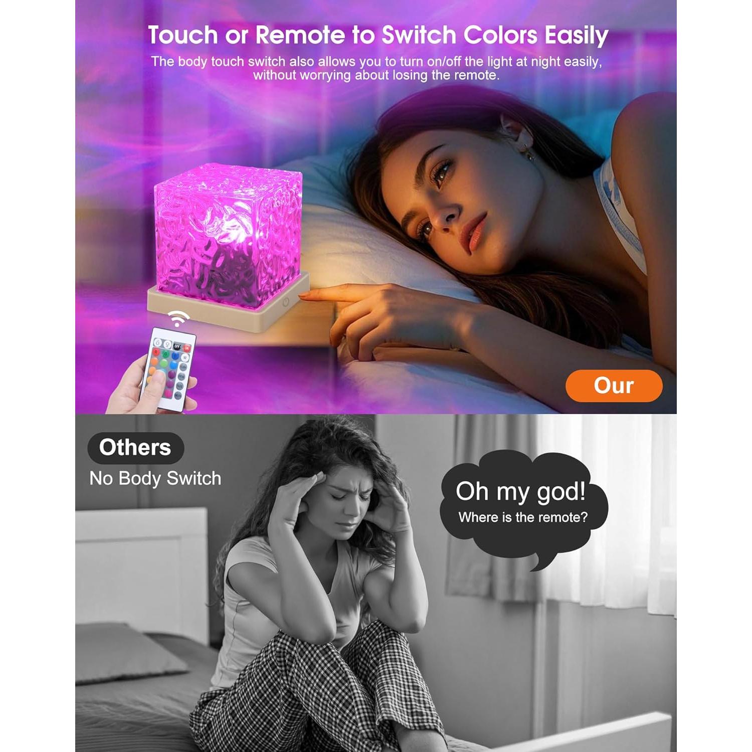 Proyector de Luz Aurora Smerkod FXSW001, Recargable 16 Colores