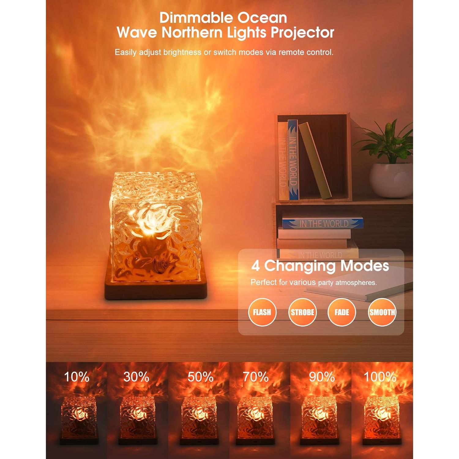 Proyector de Luz Aurora Smerkod FXSW001, Recargable 16 Colores