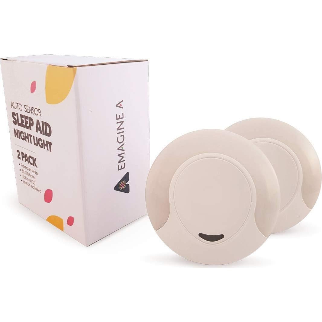 Luz Nocturna LED Ámbar Emagine A con Sensor Automático - 2 Unidades