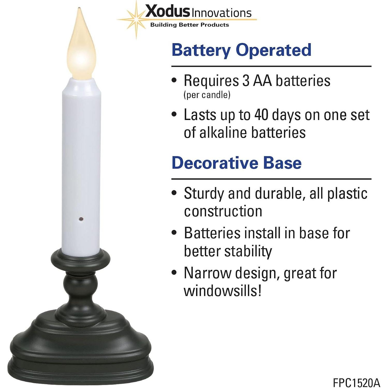 Vela de Ventana LED Xodus con Sensor Crepúsculo 21.6cm