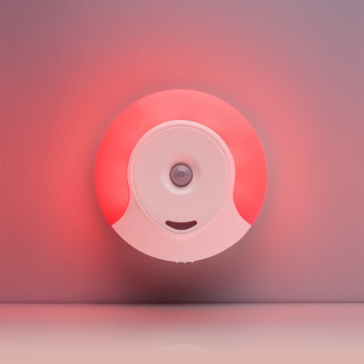 Luz Nocturna LED emagine A con Sensor de Movimiento Rojo - 2 Piezas