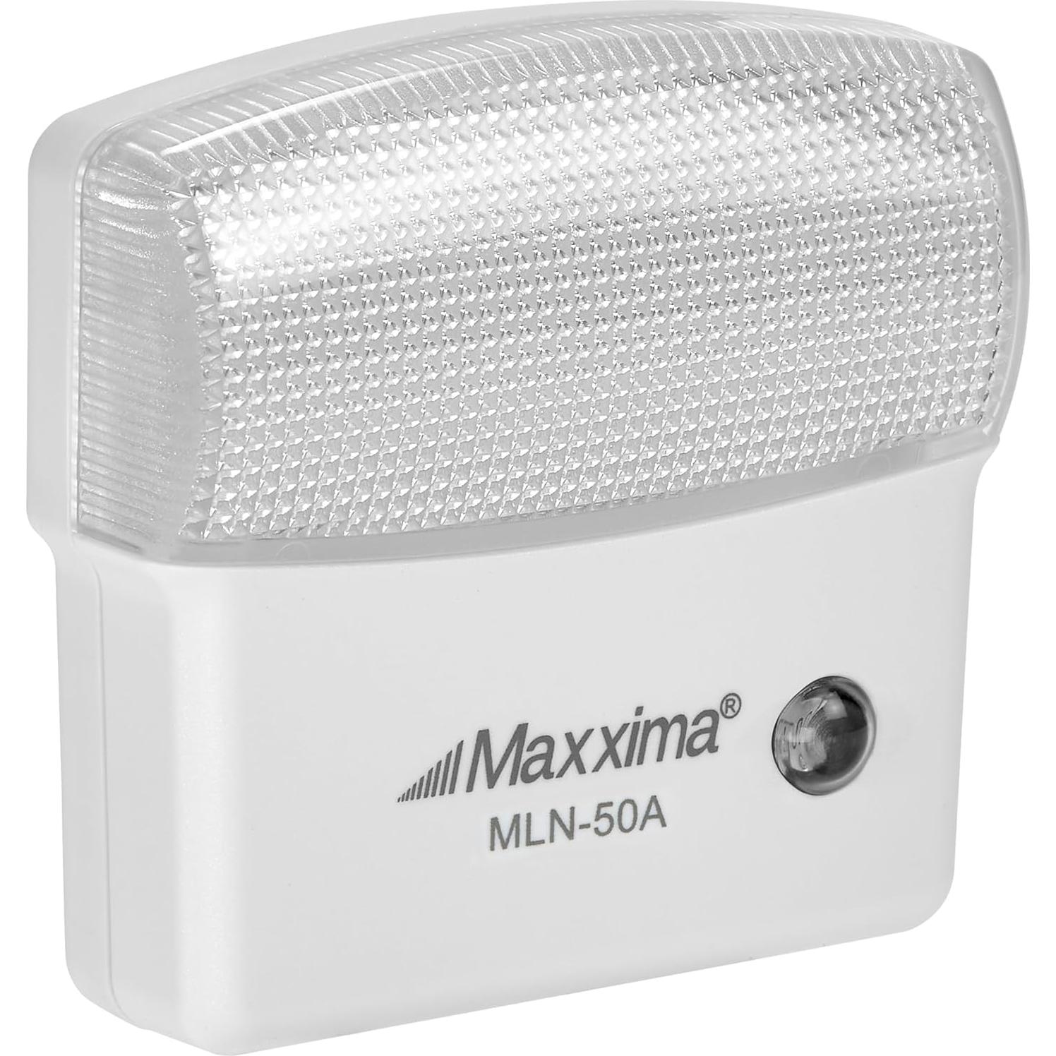 Luz Nocturna LED Maxxima MLN-50A con Sensor Crepúsculo - 2 Piezas