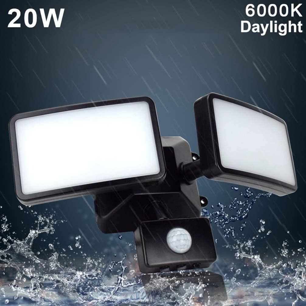 Luces de Seguridad LED DINGLILIGHTING 20W con Sensor Movimiento