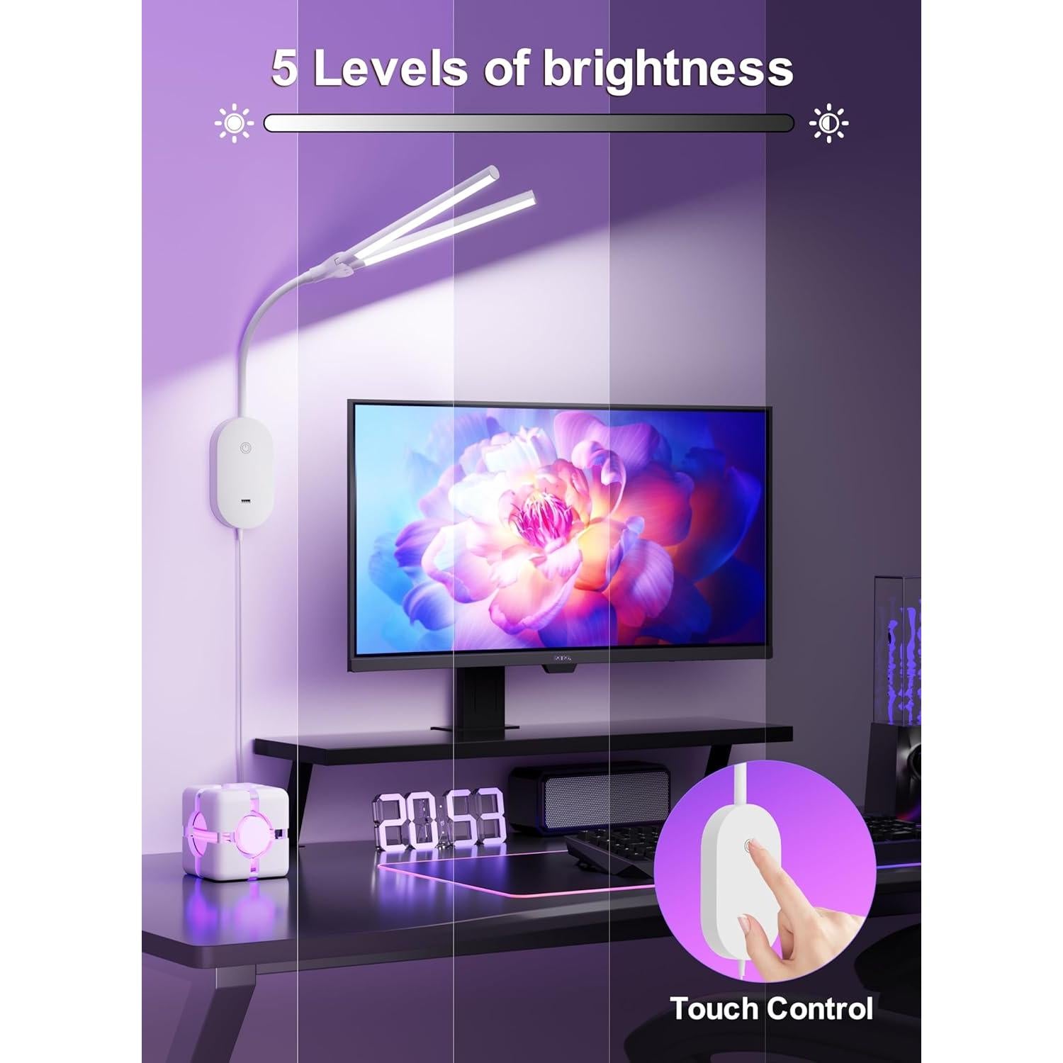 Lámpara de Lectura Montada en Pared TOPMB con 2 Cabezas LED