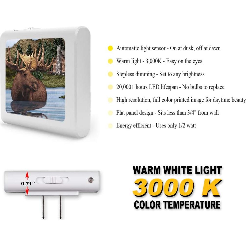 Luz Nocturna LED Regulable Art Plates con Sensor Automático