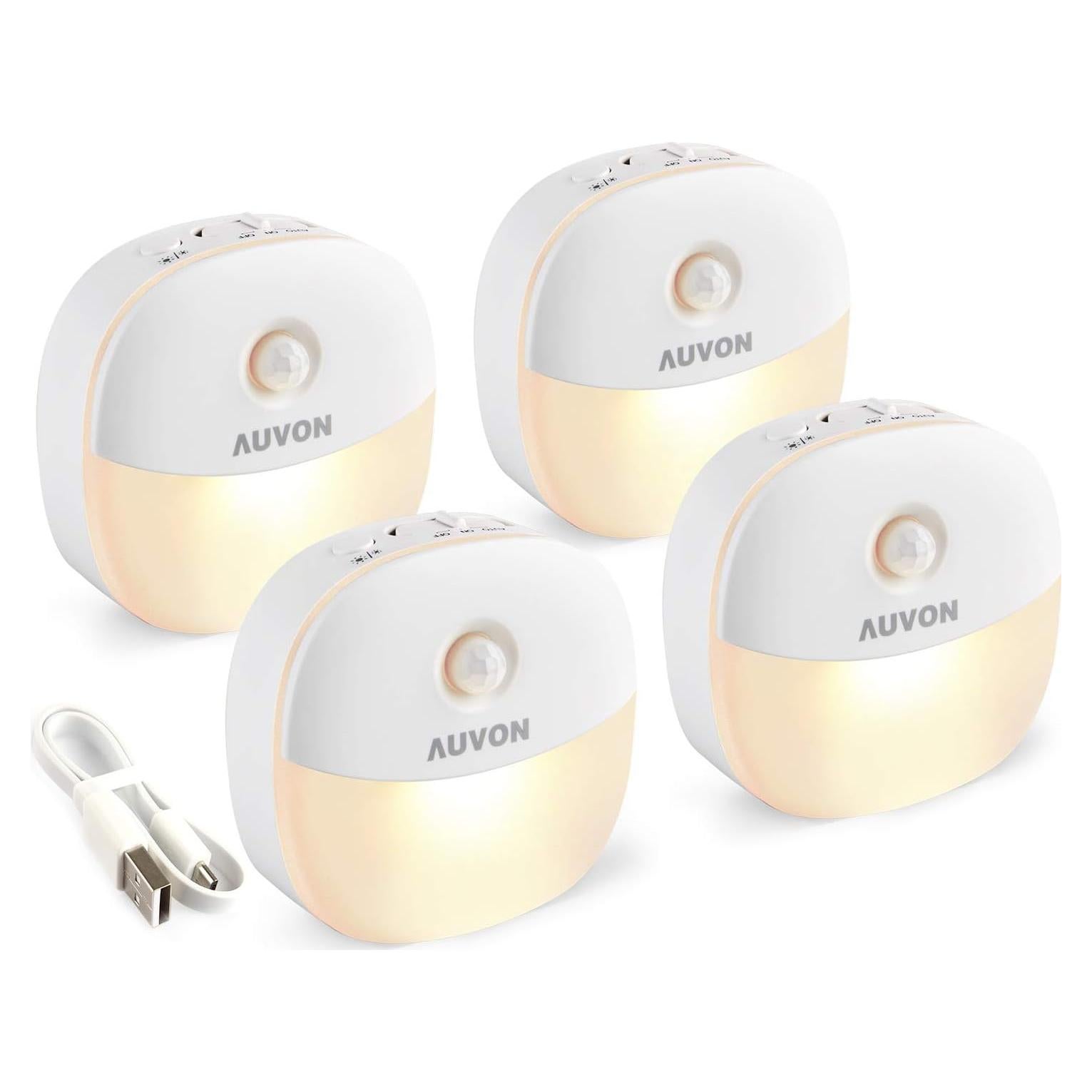 Luz Nocturna Recargable AUVON Mini con Sensor de Movimiento