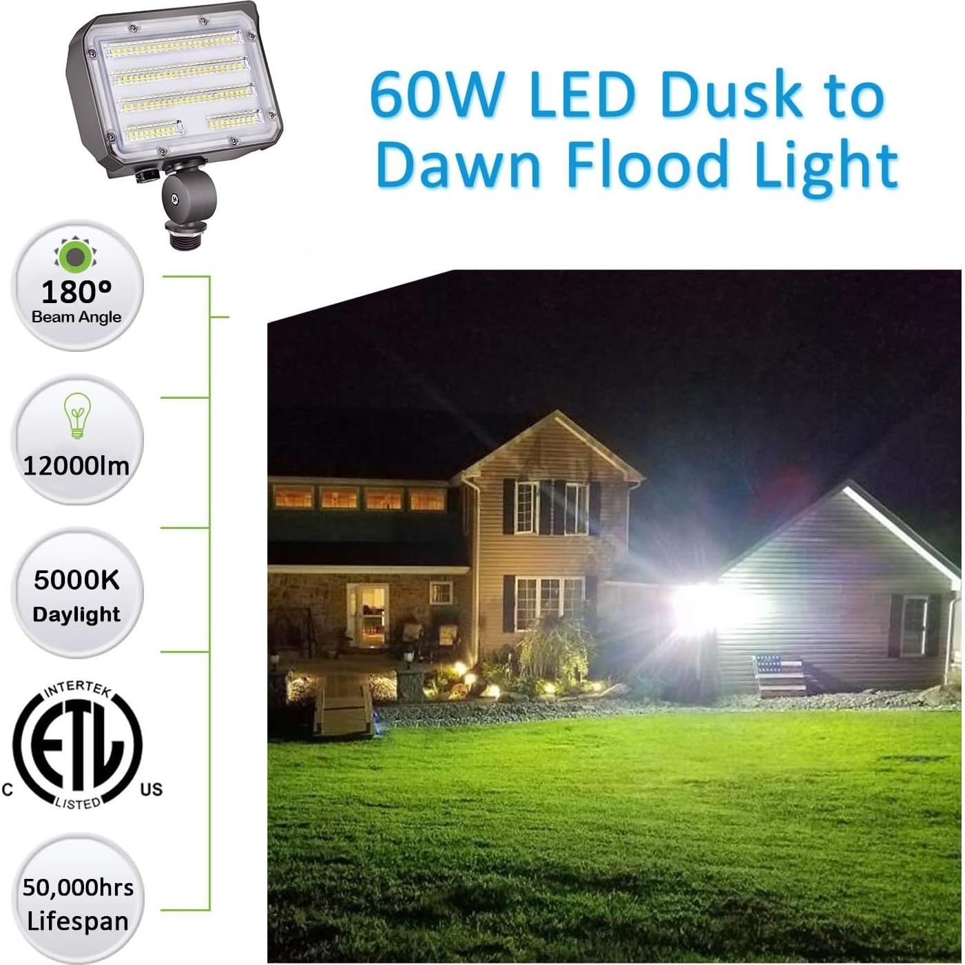 Luz de Inundación LED 60W SZGMJIA con Articulación 7800lm