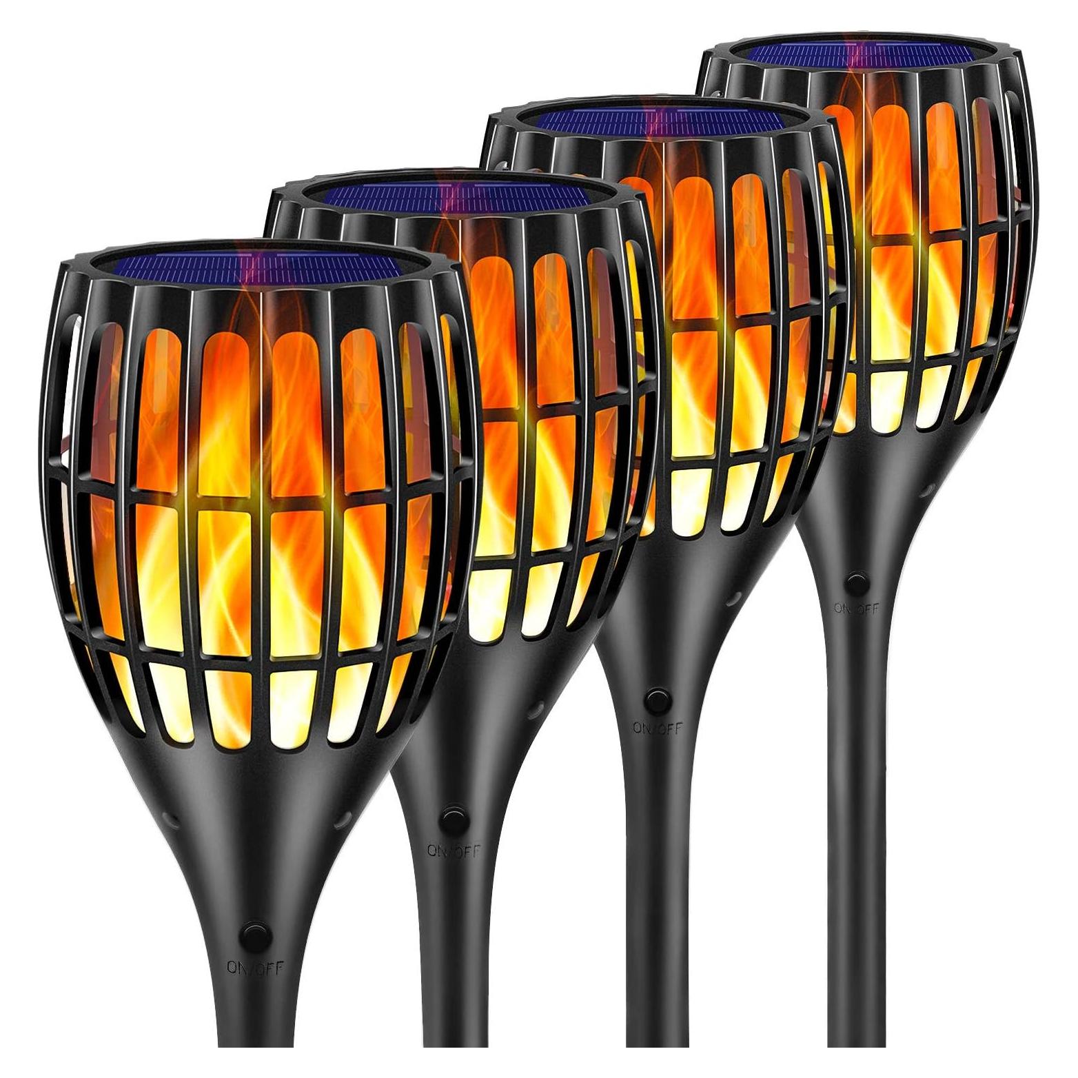 Luces Solares de Antorcha Ollivage, 4 Paquete, 109 cm, Impermeables
