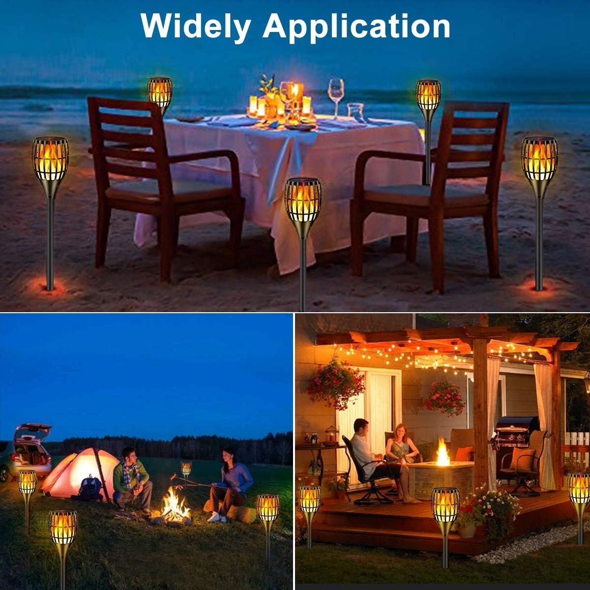 Luces Solares de Antorcha Ollivage, 4 Paquete, 109 cm, Impermeables